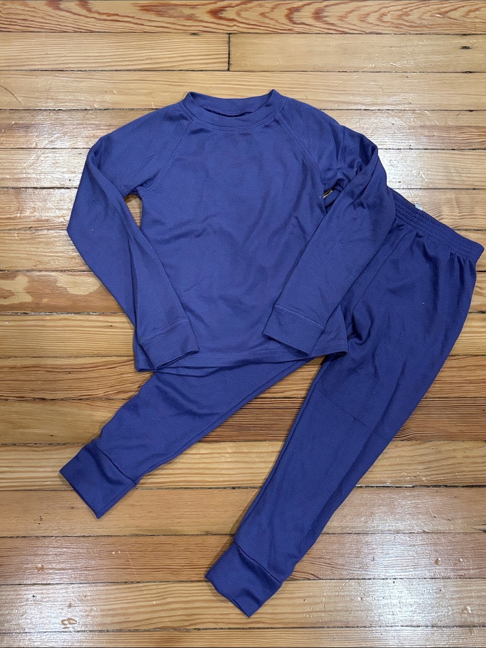 L.L. Bean Kids Purple Thermal Pajama Set